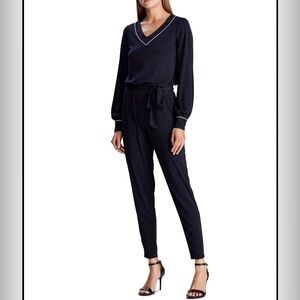 RALPH LAUREN CAMDEN LONG SLEEVE JUMPSUIT NAVY MEDIUM